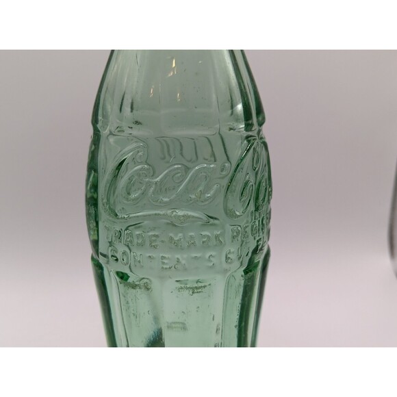 Vintage Coca Cola 6 1/2 oz. Green Glass Bottle Wilmington De W/ Cap 64-15 - Picture 7 of 11